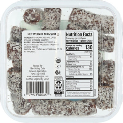 Bard Valley Organic Mini Medjool Coconut 10oz - 10 OZ - Image 5
