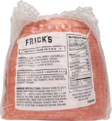Fricks Honey Smoked Ham Sliced Quarter - 24 OZ - Image 6