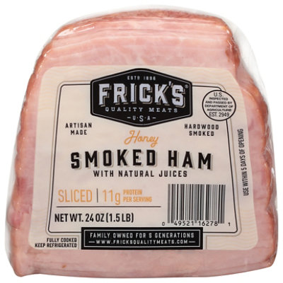 Fricks Honey Smoked Ham Sliced Quarter - 24 OZ - Image 1