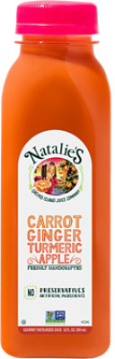 Natalies Juice Carrot Ginger Turmeric Apple - 12 OZ