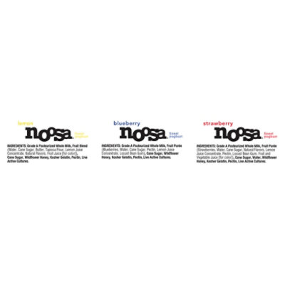 Noosa Variety Pack Yoghurt Strawberry Blueberry Lemon 6-4oz 6 Ct 24 Oz - 24 OZ - Image 4