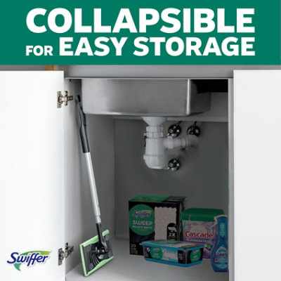 Swiffer Sweep Plus Mop Pro Sweeping Kit - 1 Sweeper 5 Dry Sweeping Clothes And 3 Wet Mopping Cloths - EA - Image 5
