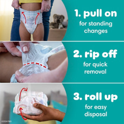 Pampers Swaddlers 360 Pull On Diapers Size 6 35 Plus Ilb 44 Count - 44 CT - Image 4