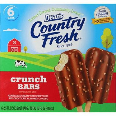 Dean's Country Fresh Ice Cream Bars Crunch 6 Pack, 6-2.5 Fz, 15fz - 6-2.5 FZ - Image 3