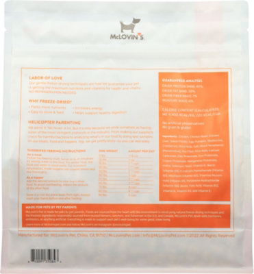 Mclovins Pet Food Dog Meal Nana Chicken Freeze Dried - 16 OZ - Image 5