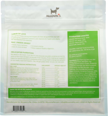 Mclovins Pet Food Dog Meal Beef Freeze  Dried Butchers - 16 OZ - Image 5