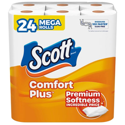 Scott ComfortPlus 1-Ply Toilet Paper Mega Rolls - 24 Count - Image 1