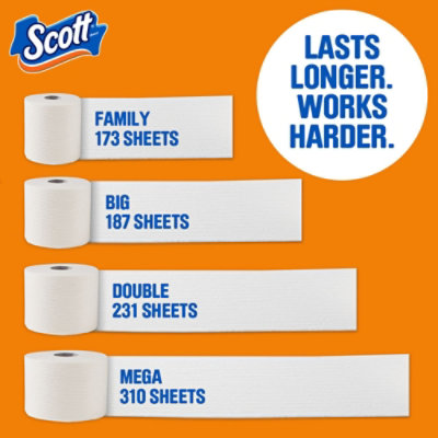 Scott ComfortPlus 1-Ply Toilet Paper Mega Rolls - 24 Count - Image 2