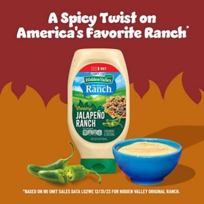 Hidden Valley Creamy Jalapeño Ranch Condiment and Dressing - 20 Fl. Oz. - Image 4