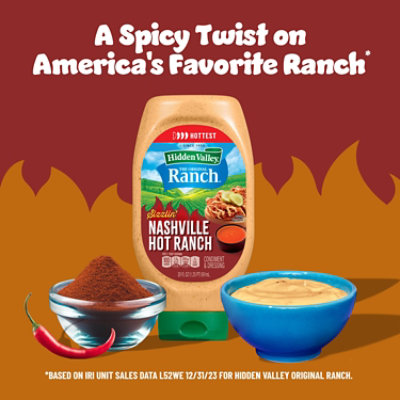 Hidden Valley Sizzlin Nashville Hot Ranch Dressing 20 Fluid Ounce - 20 FZ - Image 4