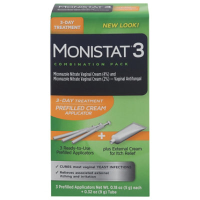 Monistat 3 Day Yeast Infection Treatment Combo Cream - 3 CT - Image 1