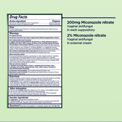 Monistat 3 Day Treatment Combo Suppositories - .32 OZ - Image 4