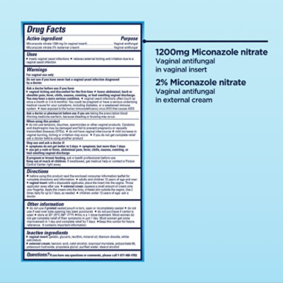 Monistat 1-dose Yeast Infection Treatment 1 Ovule - EA - Image 1