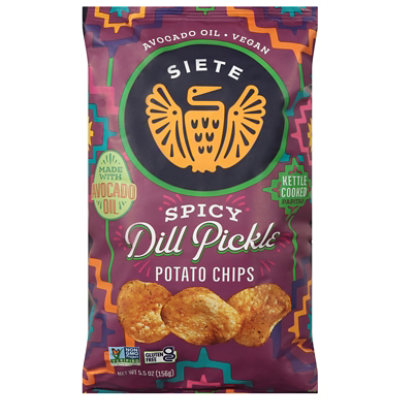 Siete Chips Spicy Dill Pickle 5.5oz - 5.5 OZ - Image 1