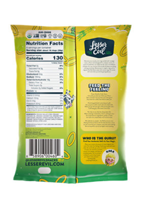 Lesser Evil Corn Rings Intergalactic Onion 6oz - 6 OZ - Image 5
