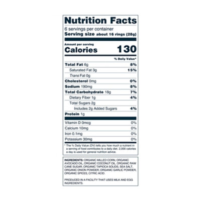 Lesser Evil Corn Rings Intergalactic Onion 6oz - 6 OZ - Image 3