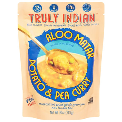 Truly Indian Entree Potato Pea Curry - 10 Oz - Image 1