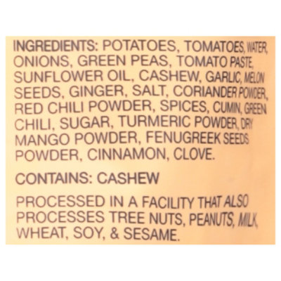 Truly Indian Entree Potato Pea Curry - 10 Oz - Image 4