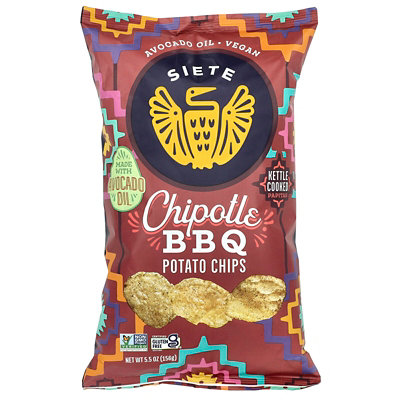 Siete Potato Chips, Chipotle BBQ, 5.5 oz (156 g) - Image 1