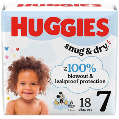 Huggies Snug & Dry Baby Diapers, Size 7 (41+ lbs) - 18 Count - Image 1