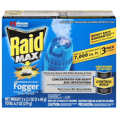 Raid Max Concentrated Deep Reach Fogger 2.1oz/6 Us - 2.1 OZ - Image 1