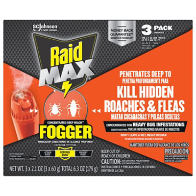 Raid Max Concentrated Deep Reach Fogger 2.1oz/6 Us - 2.1 OZ - Image 1