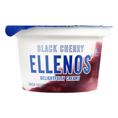 Ellenos Black Cherry Delightfully Creamy Greek Yogurt 5.3 Oz - 5.3 OZ - Image 1