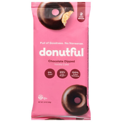 Donutful Mini Chocolate Dipped Donuts - 1.41 Oz - Image 1