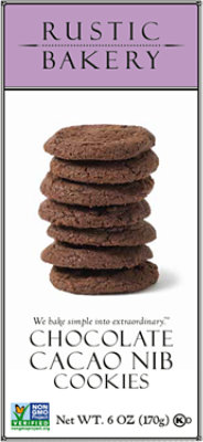 Rustic Bakery Chocolate Cacao Nib Cookies - 6 Oz - Image 1