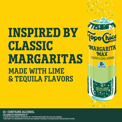 Topo Chico Hard Margarita Max 8% ABV Can - 24 Fl. Oz - Image 2