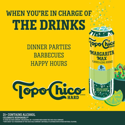 Topo Chico Hard Margarita Max 8% ABV Can - 24 Fl. Oz - Image 4