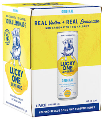 Lucky One Lemonade Original 4pk - 4-355 ML - Image 1