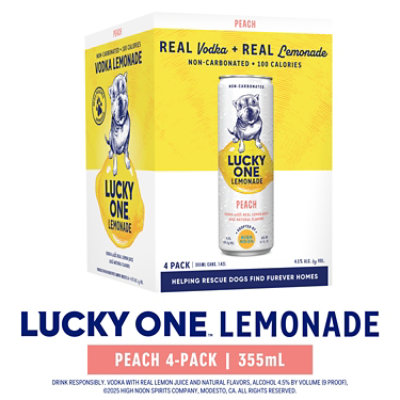 Lucky One Lemonade Peach 4pk - 4-355 ML - Image 2