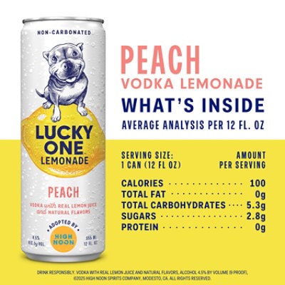 Lucky One Lemonade Peach 4pk - 4-355 ML - Image 5