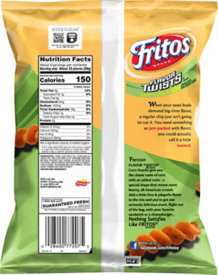 Frito Flavor Twists Lime & Jalapeno Corn Snacks - 9.25 Oz - Image 5