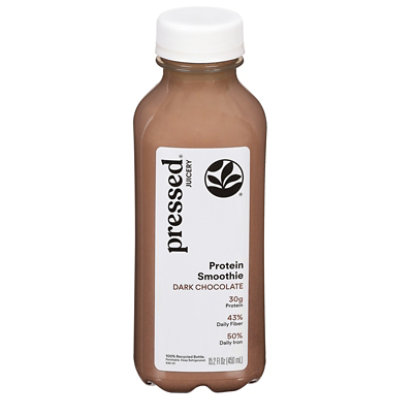 Pressed Juicery Protein Smoothie Dark Chocolate 15.2fz - 15.2 FZ - Image 1