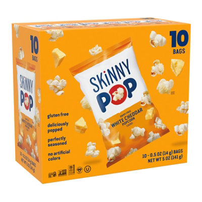 Skinnypop Dairy Free White Cheddar Multipack 10ct - 5 OZ - Image 1