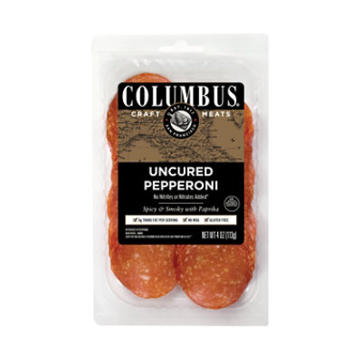 Columbus Uncured Sliced Pepperoni - 4 OZ