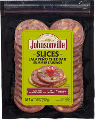 Johnsonville Jalapeno Cheddar Summer Sausage Slices - 10 Oz - Image 1