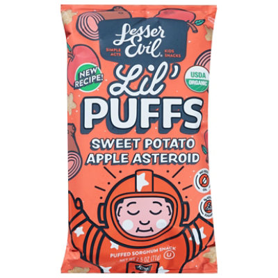 Lesser Evil Puffs Kids Sweet Potato Apple Asteroid - 2.5 OZ - Image 1