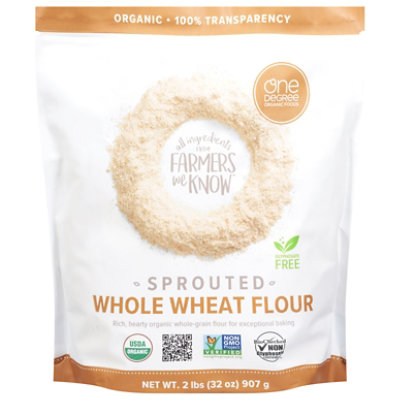 One Degree Flour Whole Wheat Sprouted Organic - 32 OZ - Image 1