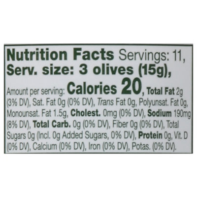 Lindsay Organic Greek Green Olives Stuffed With Red Pepper - 6 OZ - Image 3