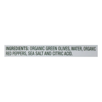 Lindsay Organic Greek Green Olives Stuffed With Red Pepper - 6 OZ - Image 4