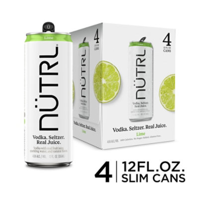 Nutrl Lime 4pk Cans - 4-12 FZ - Image 1