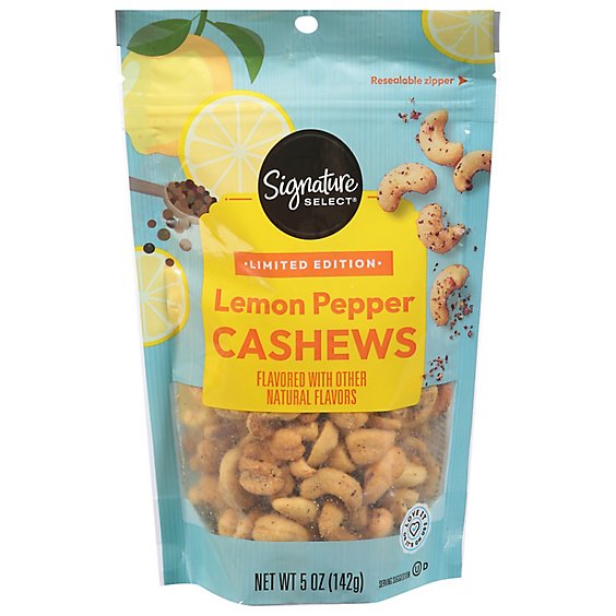 Signature Select Lemon Pepper Cashews 5 Oz - 5 OZ - safeway Signature Select Lemon Pepper Cashews 5 Oz - 5 OZ - safeway