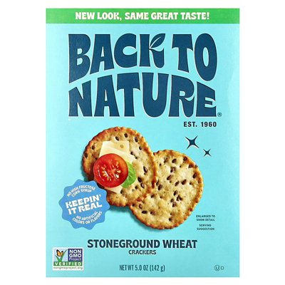 Back to Nature Crackers, Stoneground Wheat, 5 oz (142 g) - Image 1