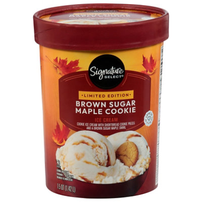 Signature Select Ice Cream Brown Sugar Maple Cookie 1.5 Qt - 1.5 QT