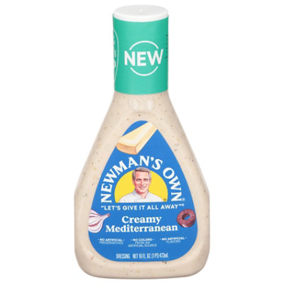 16z Newmans Own Creamy Mediterranean Salad Dressing - 16 OZ - Image 1