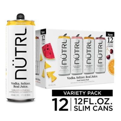 Nutrl Vodka Soda Fruit Variety Cans - 12-12 Fl. Oz. - Image 1