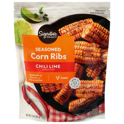 Signature Select Corn Ribs Chili Lime Seasoned 15 Oz - 15 OZ